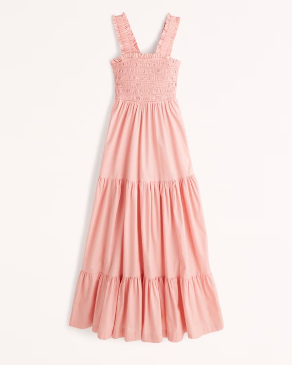 Women's Smocked Bodice Easy Maxi Dress | Women's | Abercrombie.com | Abercrombie & Fitch (US)