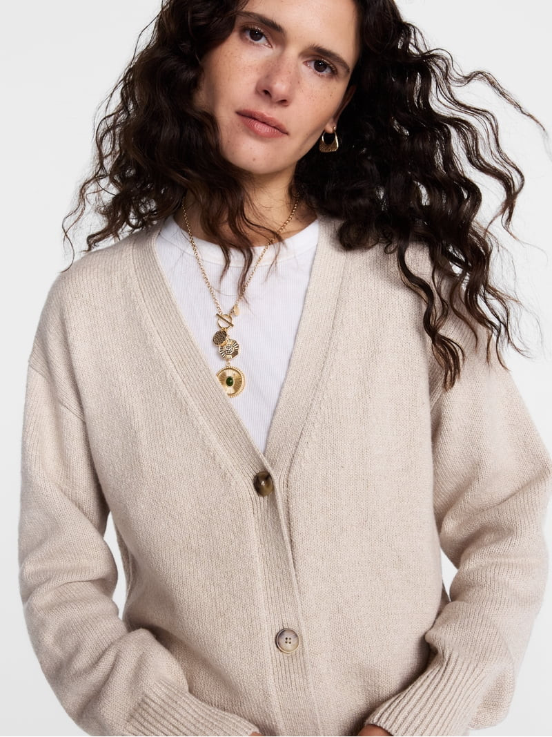 Scenario Women's Button Front Lightweight Cardigan, Sizes XS-XXXL | Walmart (US)