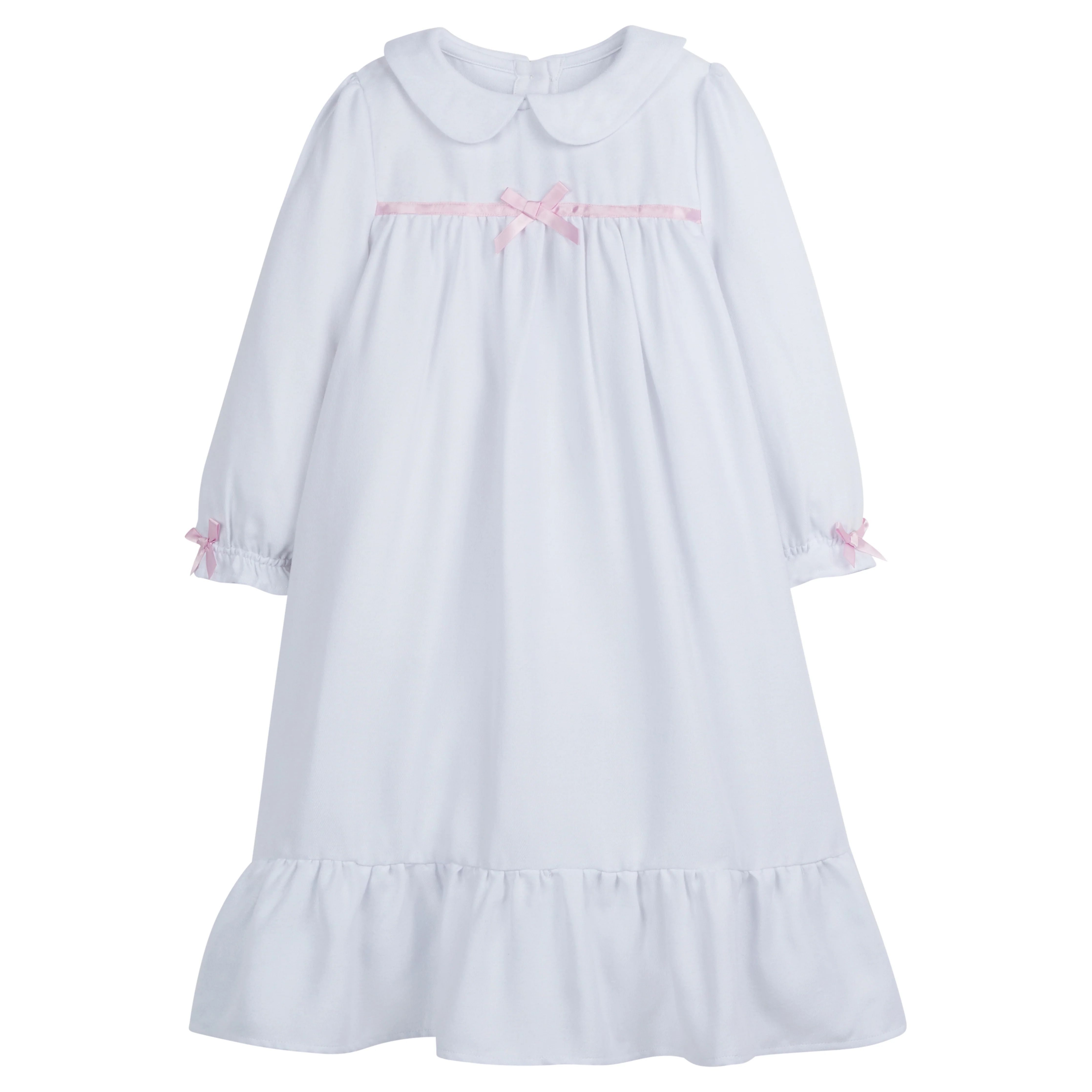 Girl's Classic White Nightgown - Kid's Jammies | Little English