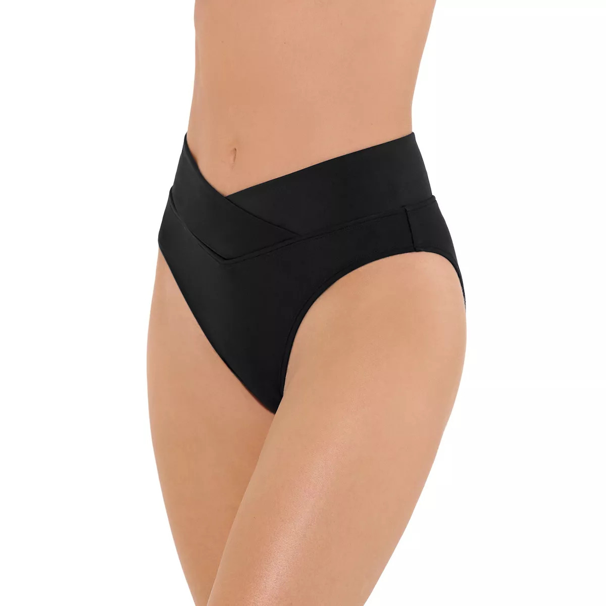 Juniors' Ninety-Nine° Crossover High-Waisted Swim Bottoms | Kohl's