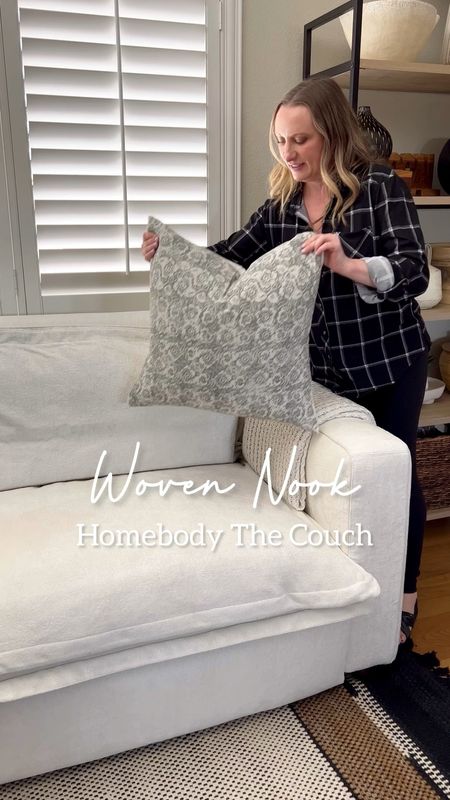 Comment: Relax for the links 
Added some new @woven.nook pillows to my @stayhomebody The Couch! I’m just loving these spring patterns. You can grab this whole set so you know exactly what matches! Ok now I’m going to put my feet up and relax on my recliner!  Use code: HBHSALE10 to save 10% at Woven Nook and code: JORDAN5 to save 5% at Homebody 

#LTKFind #LTKsalealert #LTKhome