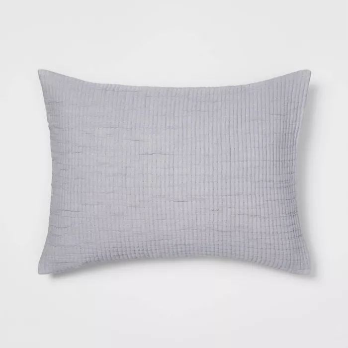 Standard Gauze Pillow Sham Gray Sky  - Opalhouse™ | Target