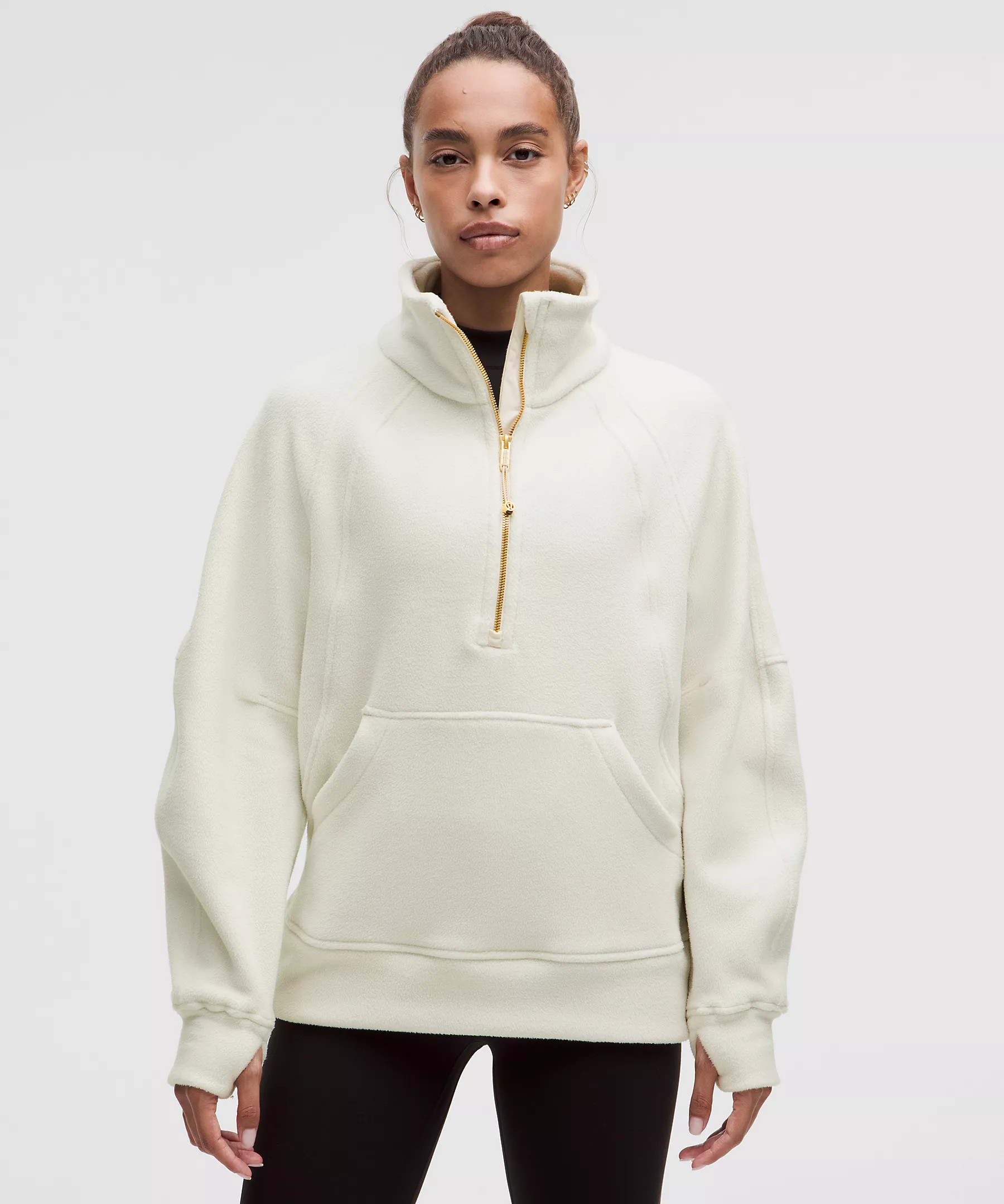 Scuba Tumbled Fleece Funnel-Neck Half Zip | Women's Hoodies & Sweatshirts | lululemon | Lululemon (US)