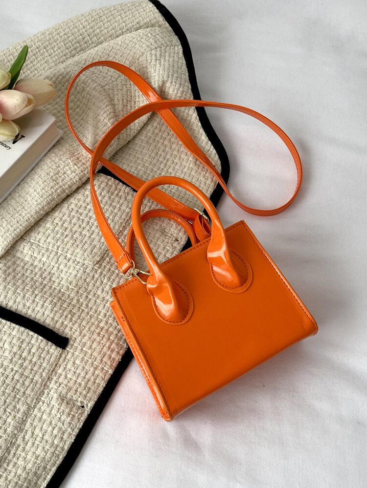 Mini Double Handle Square Bag | SHEIN