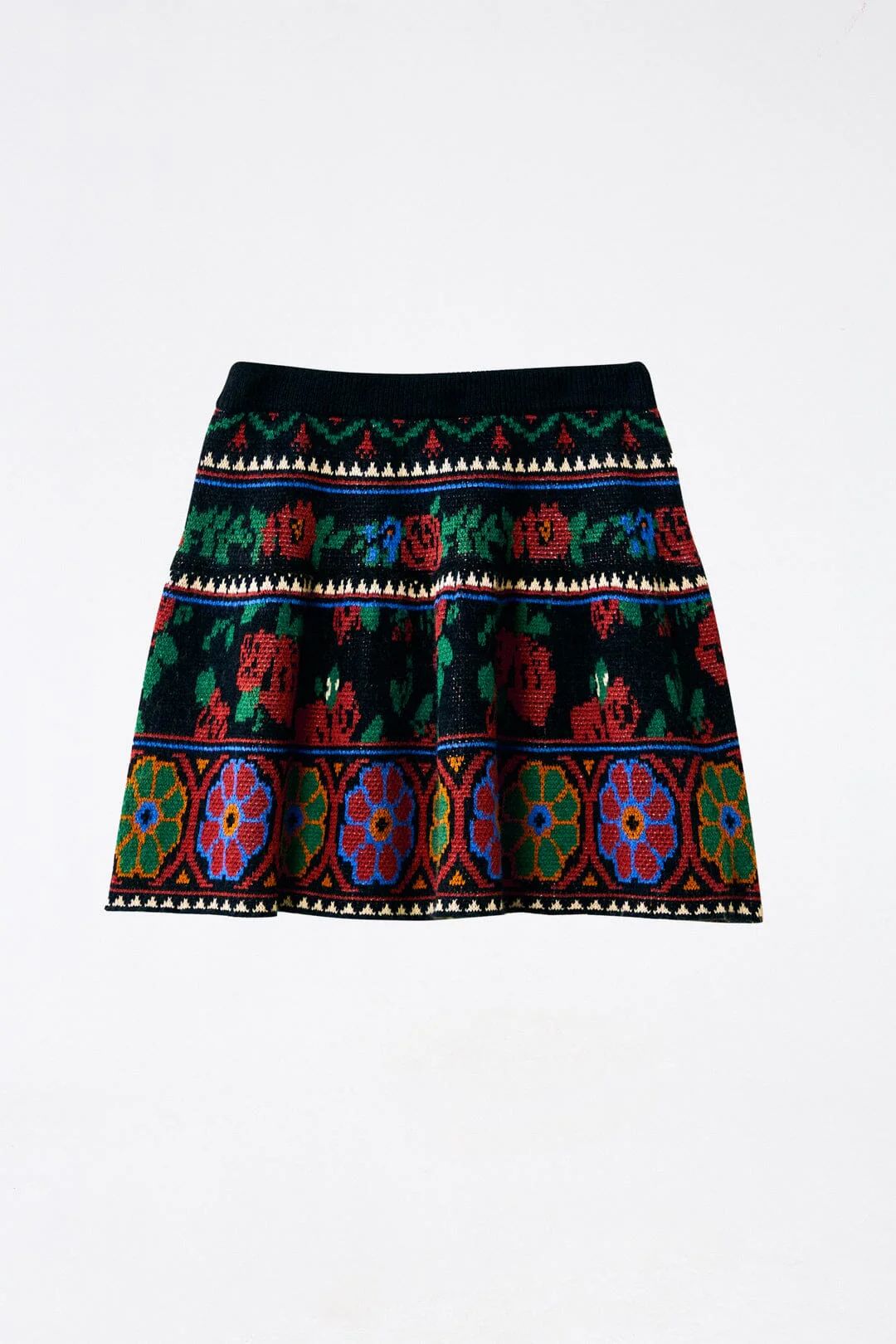 black flower tapestry sweater skirt | FarmRio
