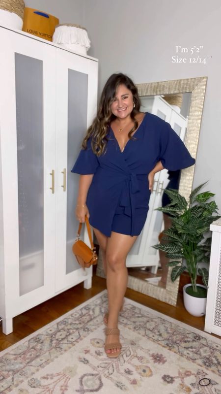 Adorable short sleeve romper that would even work for a wedding guest outfit for a summer wedding!

Wearing a size large in this navy blue skort dress

Midsize
Curvy
Amazon find

#LTKtravel #LTKmidsize #LTKVideo