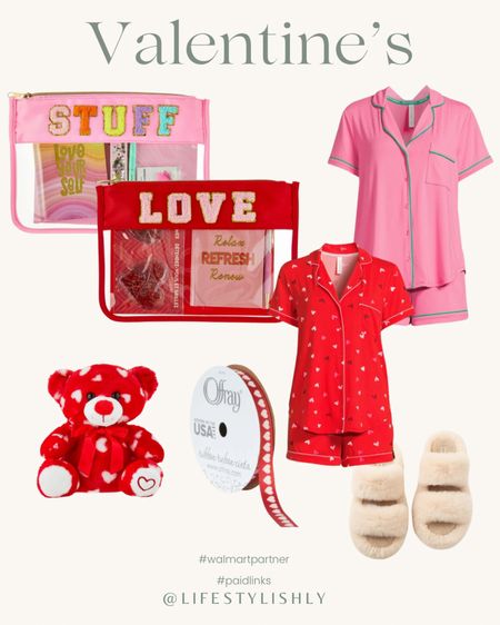 Valentines gift idea ❤️ #walmartpartner 

This @walmartfashion pink PJ set is under $20, and the SOFTEST Set! I added the cutest love pouch which comes with goodies for under $10, and wrapped it all together with a cuddly Valentine Bear. #walmartfashion

#LTKSeasonal #LTKGiftGuide #LTKhome