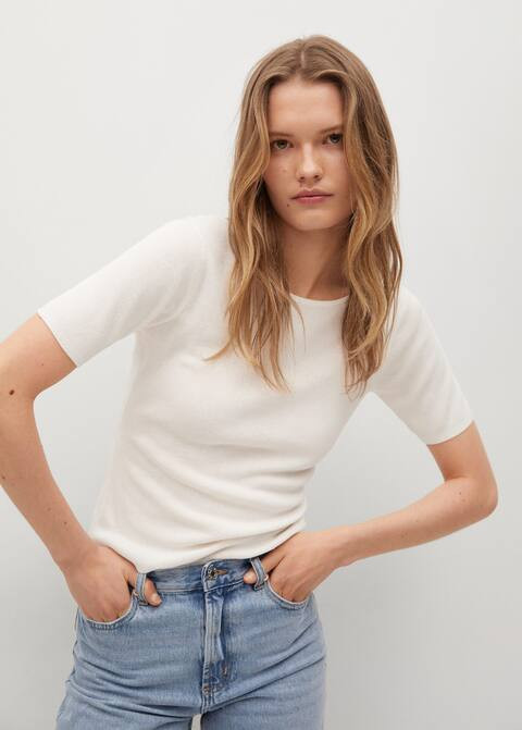 Slit knit top | MANGO (US)