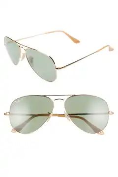 58mm Polarized Aviator Sunglasses | Nordstrom