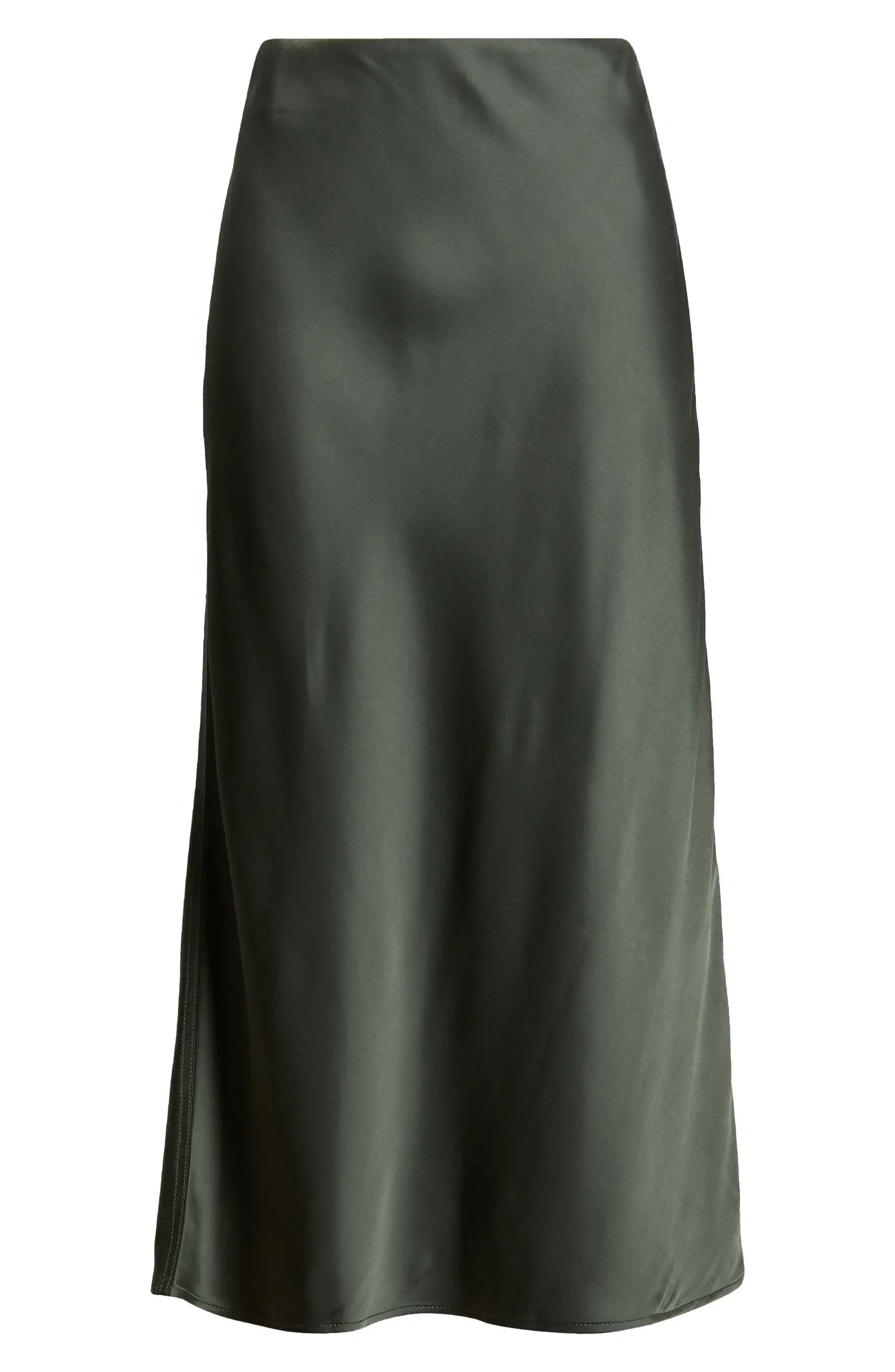 Bias Cut Satin Midi Skirt | Nordstrom