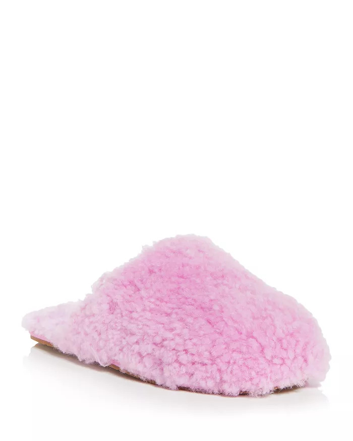 Women's Maxi Curly Shearling Slippers | Bloomingdale's (US)