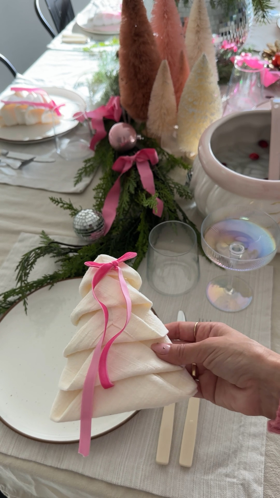 DIY christmas tablescape idea: how to fold a tree napkin 

#LTKHoliday #LTKSeasonal #LTKVideo