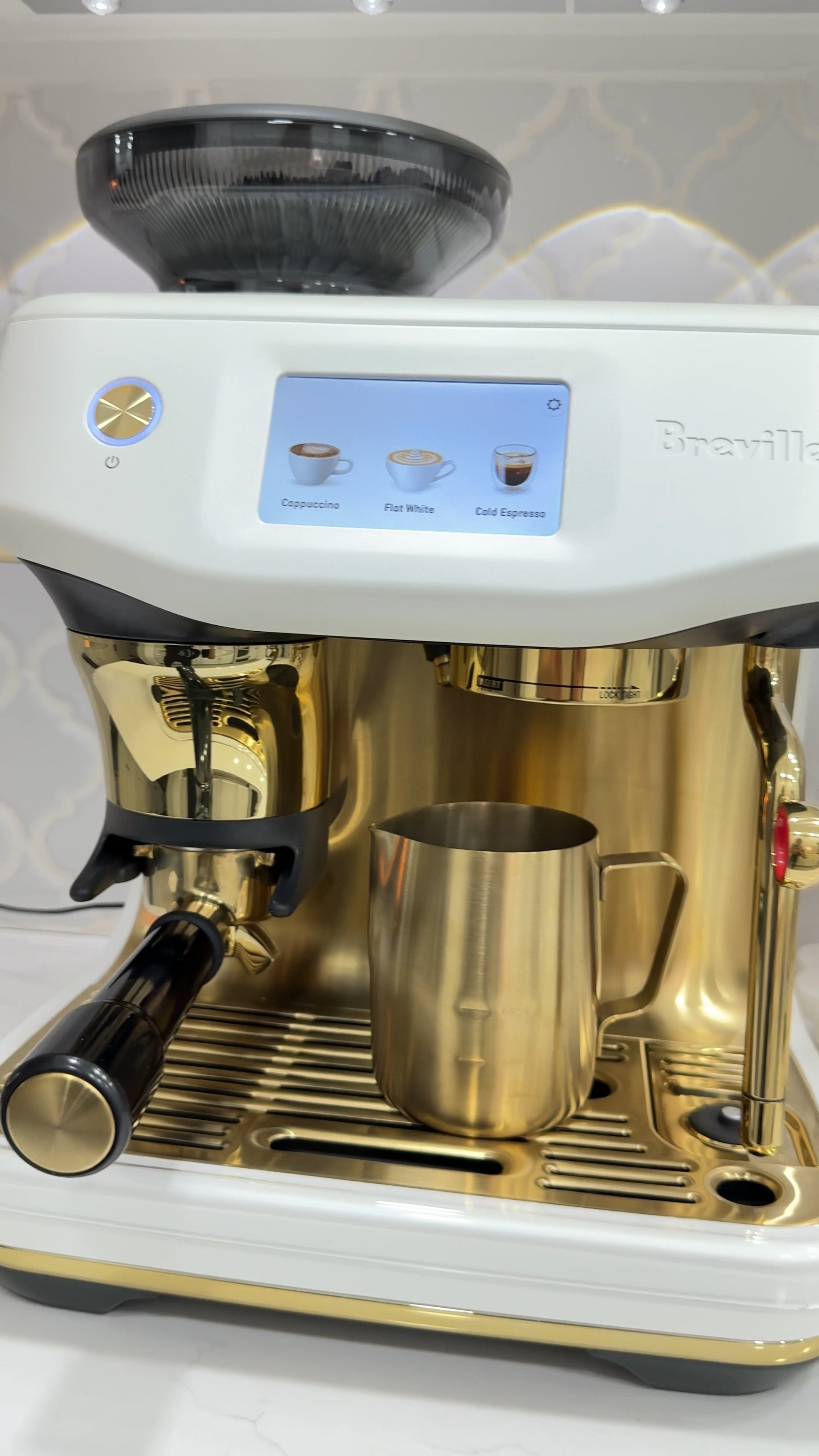I said I wasn’t going to get it but I got it 😉🥰 this beautiful Breville Barista Touch Impress Expresso machine deserved to be in my kitchen, I had this one before in stainless steel and I loved it and I just know how good this brand is and with this collection being white and brass it’s just perfect in my kitchen for sure 😍 @Breville #breville #coffee #coffeemachine #aesthetic #elegant #kitchen 

#LTKHome #LTKMostLoved #LTKWatchNow