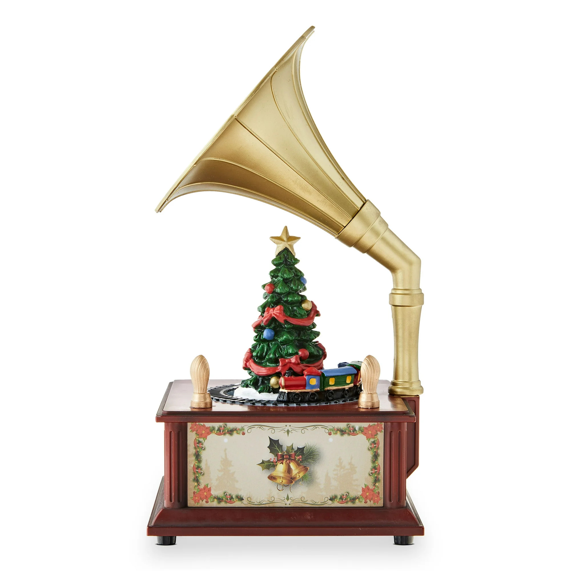 LED Animated and Musical Phonograph Christmas Tabletop Decoration, Multicolor, 9", by Holiday Tim... | Walmart (US)