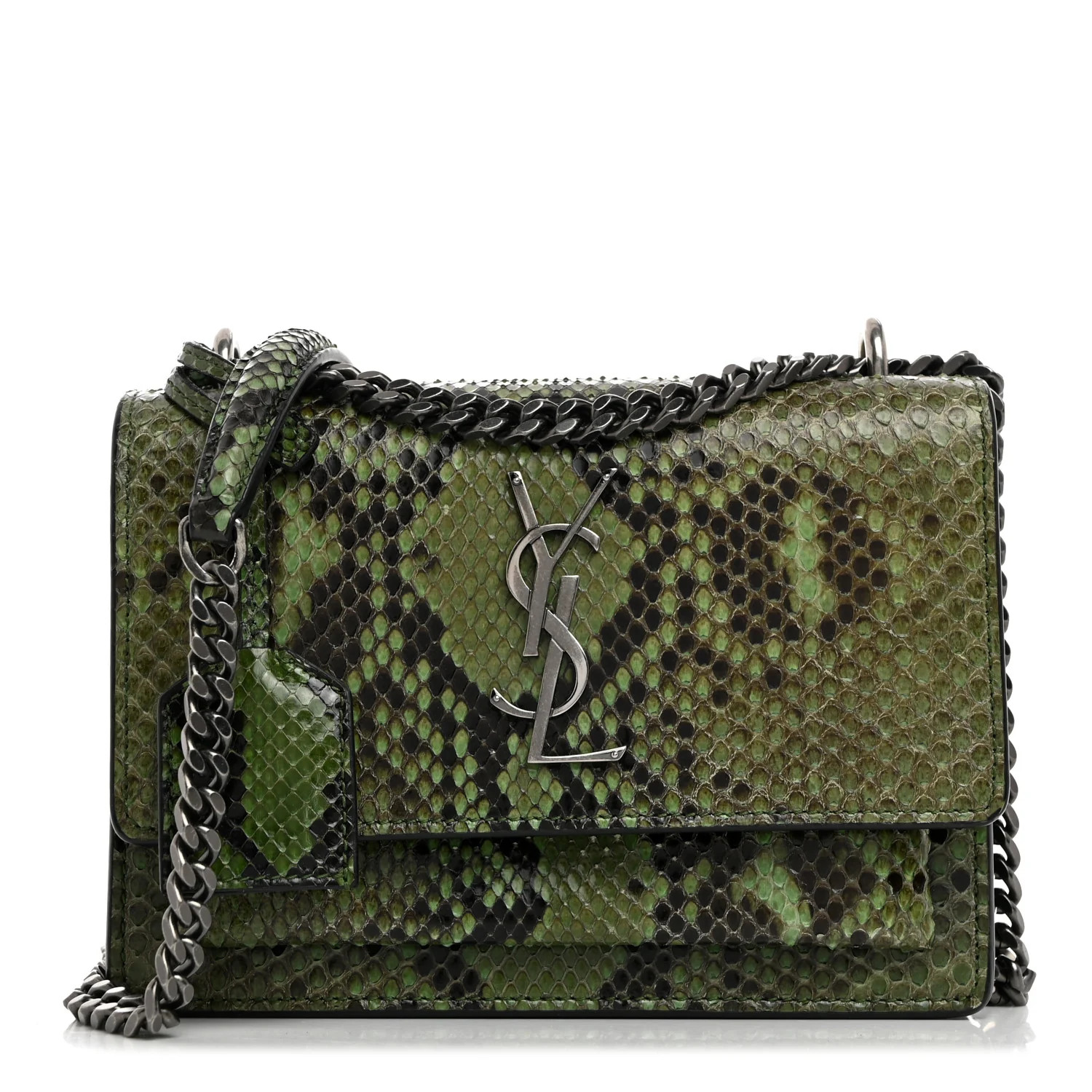 Snakeskin Small Monogram Sunset Green | FASHIONPHILE (US)