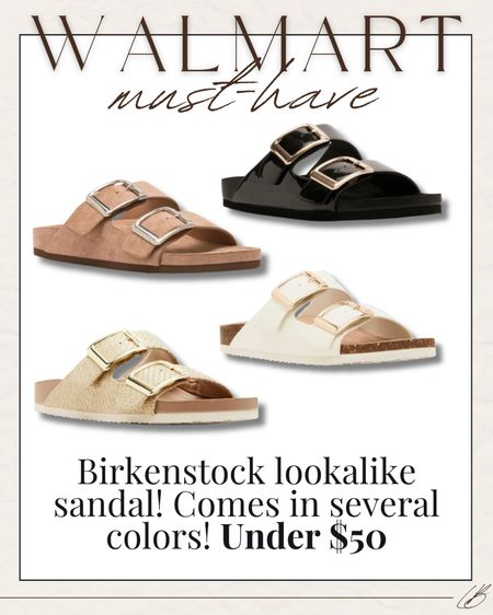 Birkenstock lookalike sandals from Walmart! 

#LTKStyleTip #LTKShoeCrush #LTKFindsUnder50