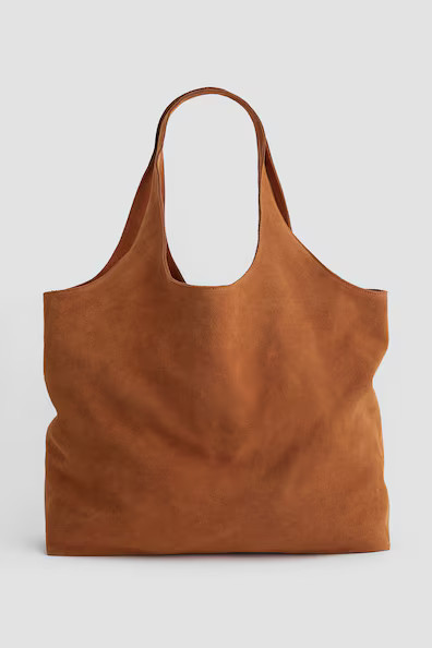 H & M - Suede Tote Bag - Beige | H&M (US + CA)