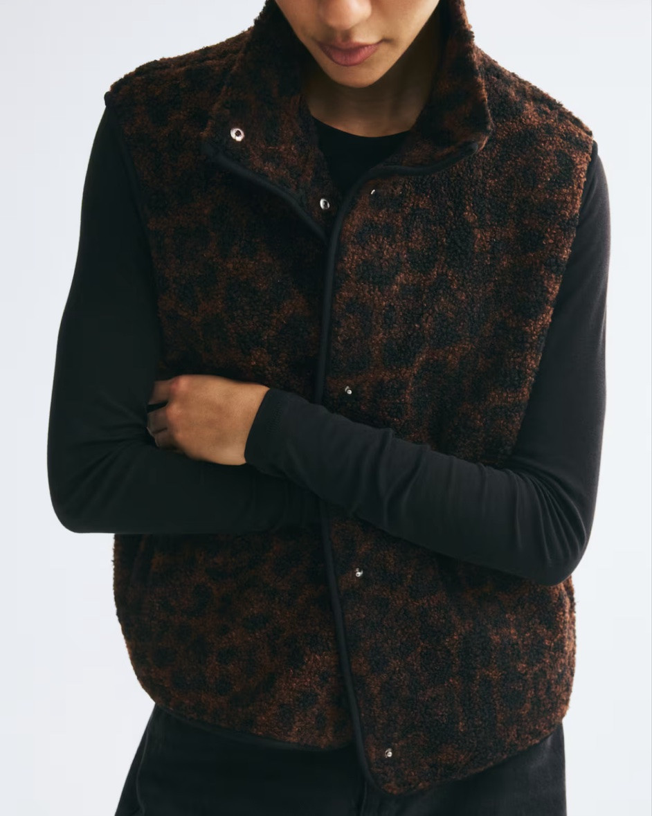 Leopard print teddy fleece vest

#LTKSeasonal