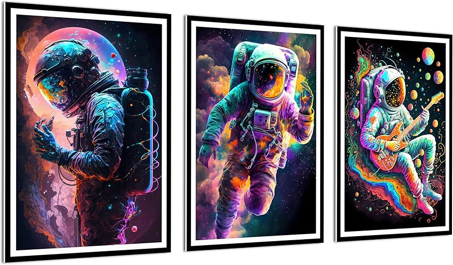 Astronaut Space Decor - Illusion Framed Space Themed Bedroom Decor | Amazon (US)