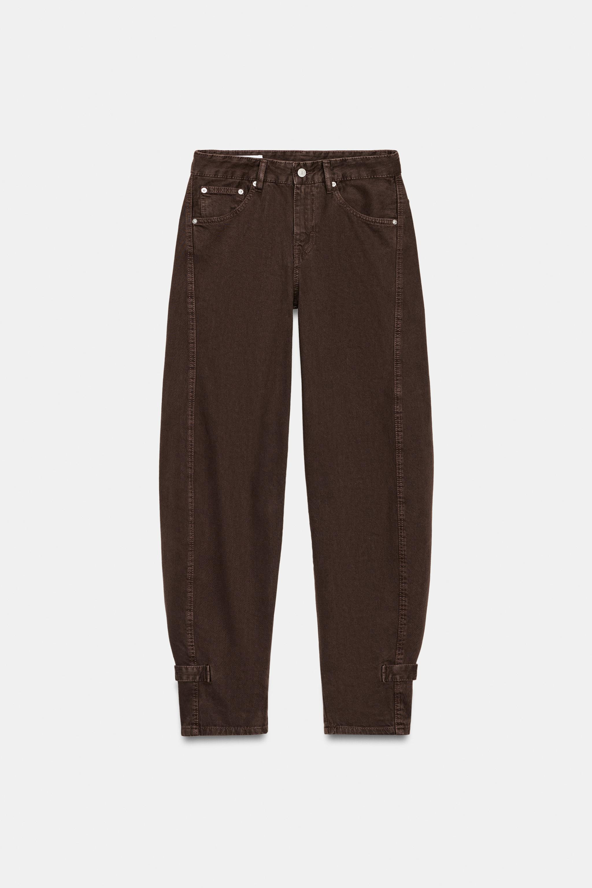 TRF BALLOON MID-WAIST JEANS WITH BELT LOOPS | Zara UK