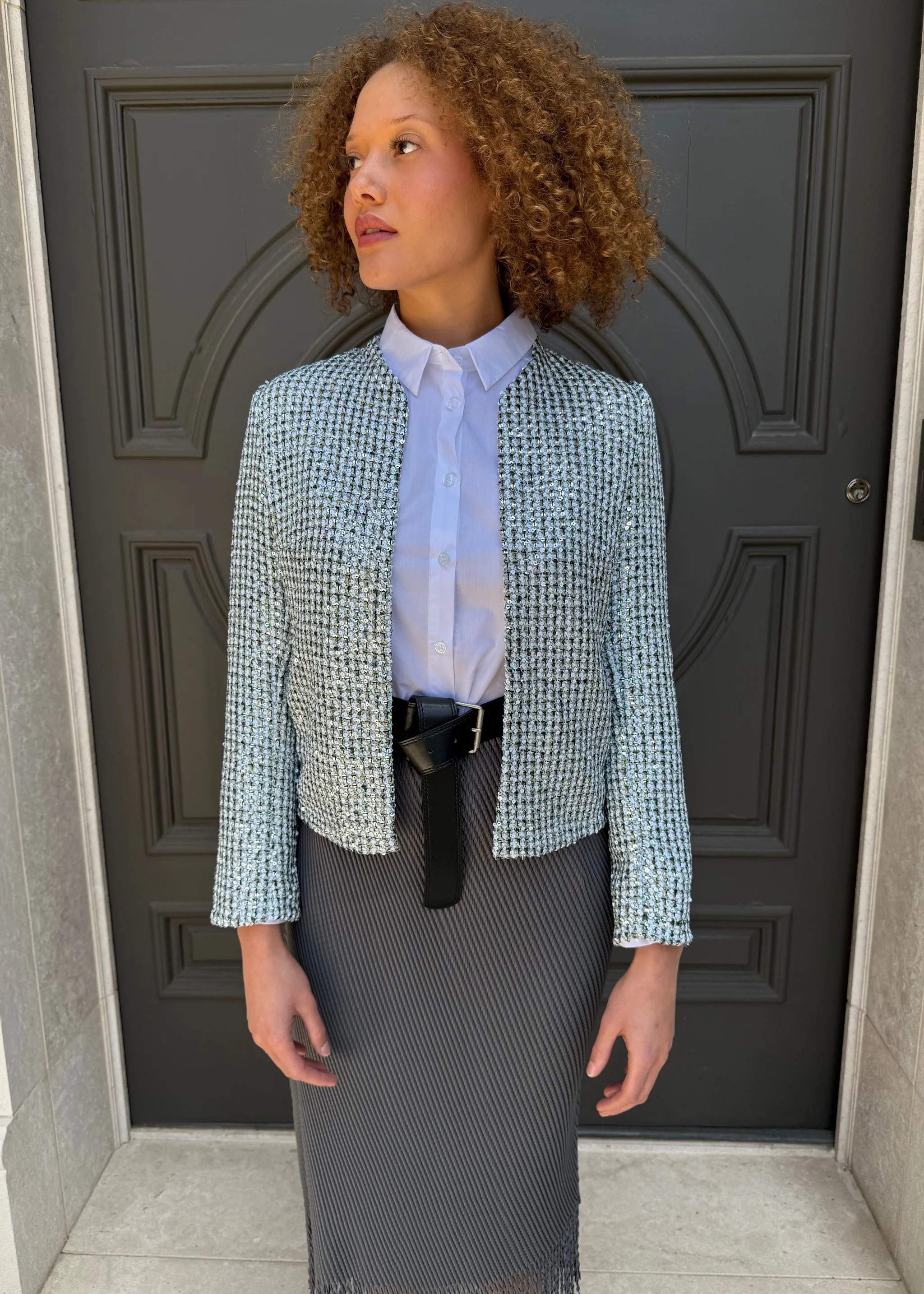 Sabrina Sequin Long Sleeve Jacket | Benaar La