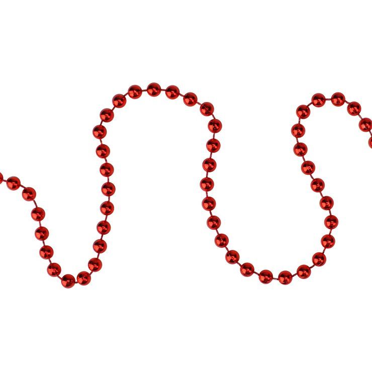 Northlight 15' x 0.25" Shiny Faceted Red Beaded Christmas Garland - Unlit | Target