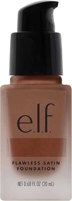 e.l.f. Flawless Satin Foundation, Lightweight & Medium Coverage, Semi-Matte Finish, Vegan & Cruel... | Amazon (US)