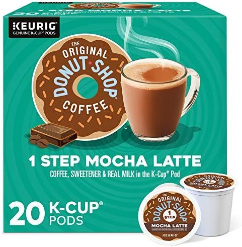 The Original Donut Shop Mocha Latte, Single-Serve Keurig K-Cup Pods, Flavored Coffee Pods, 20 Count | Amazon (US)