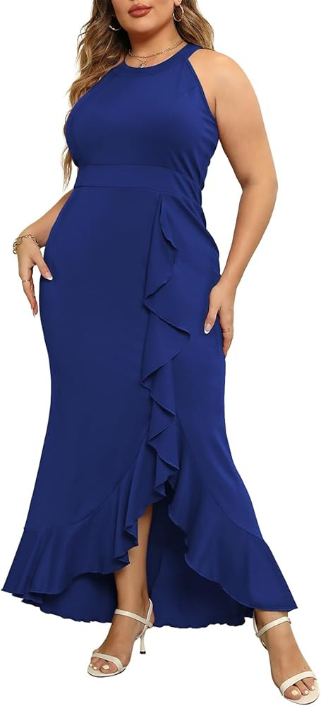 Keluummi Plus Size Dresses for Curvy Women, Formal Evening Gown, Elegant Maxi Cocktail Dress, Mer... | Amazon (US)