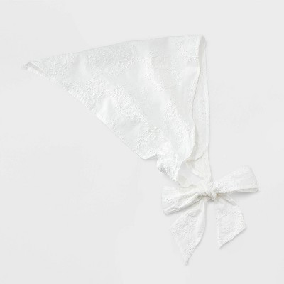 Embroidered Hair Scarf - Universal Thread™ White | Target