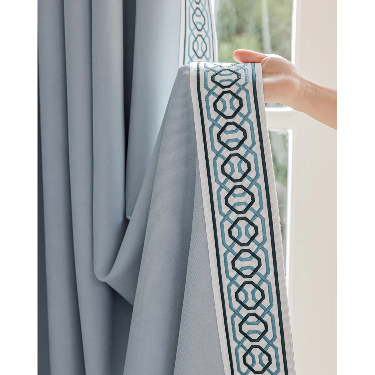 Celia Room Darkening Curtain Pair (Set of 2) - French blue | Wayfair North America