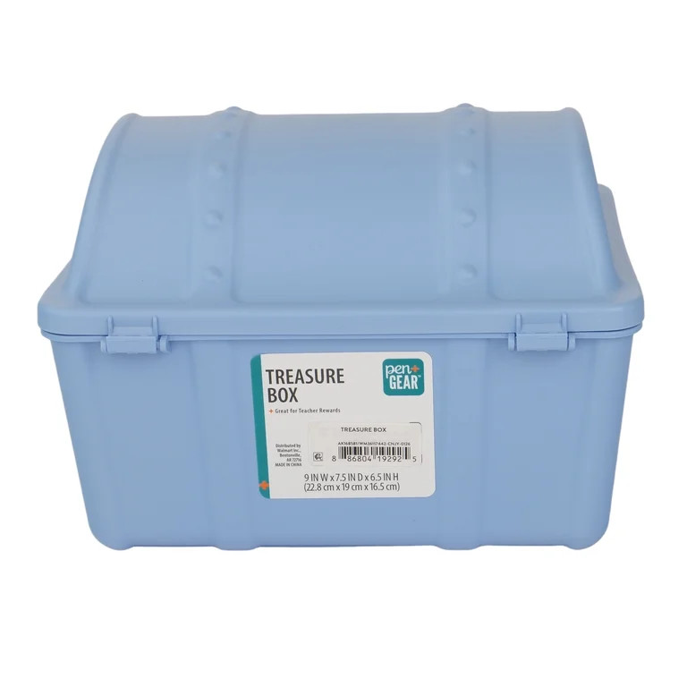 Pen+Gear Plastic Treasure Box Desktop Organizer and Storage Bin, Blue | Walmart (US)