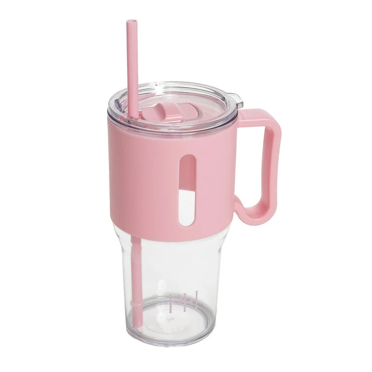 Paris Hilton 40-Ounce Tumbler with Removable Straw, Light Pink | Walmart (US)