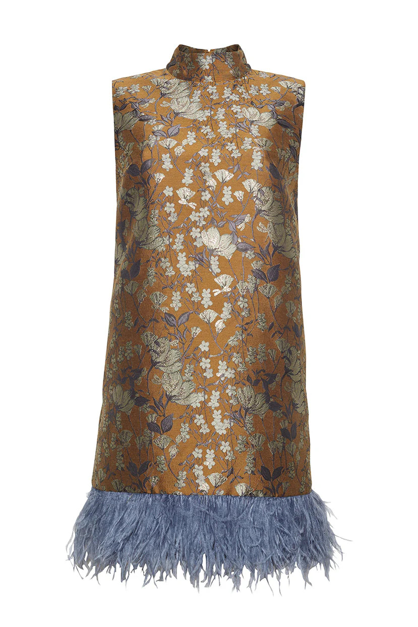 Tay Dress in Jacquard Garden | Over The Moon