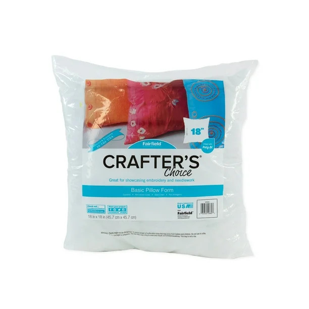 Poly-Fil® Crafter's Choice® Decorative Square Pillow Inserts by Fairfield™, 18" x 18" (1 Pack... | Walmart (US)