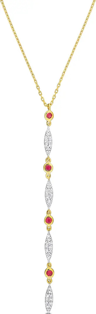 Ruby & Diamond Lariat Necklace 10k | Nordstrom