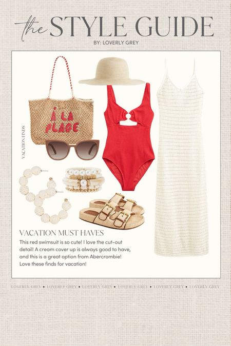 This red swimsuit! 😍 Love this outfit for a pool/beach day! 

Loverly Grey, resort wear, swimsuits

#LTKSeasonal #LTKSwim #LTKStyleTip