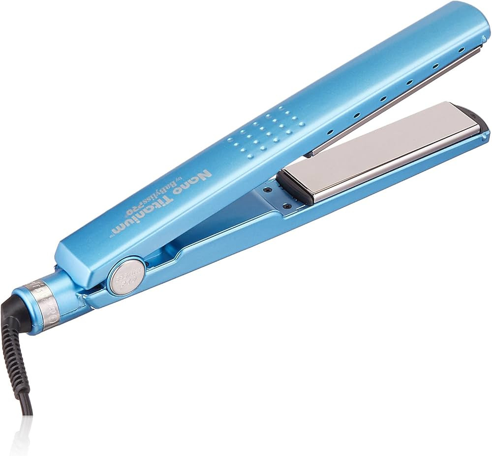 BaBylissPRO Nano Titanium Ionic Hair Straighteners resulting in smooth, shiny, frizz free hair | Amazon (US)