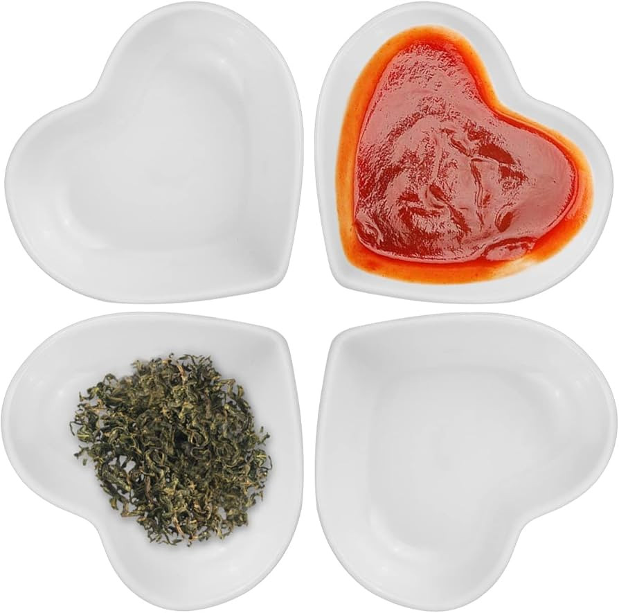 DS. DISTINCTIVE STYLE 4 Pieces Tea Bag Holder Teabag Coaster Seasoning Dish for Sauce Dessert (He... | Amazon (US)