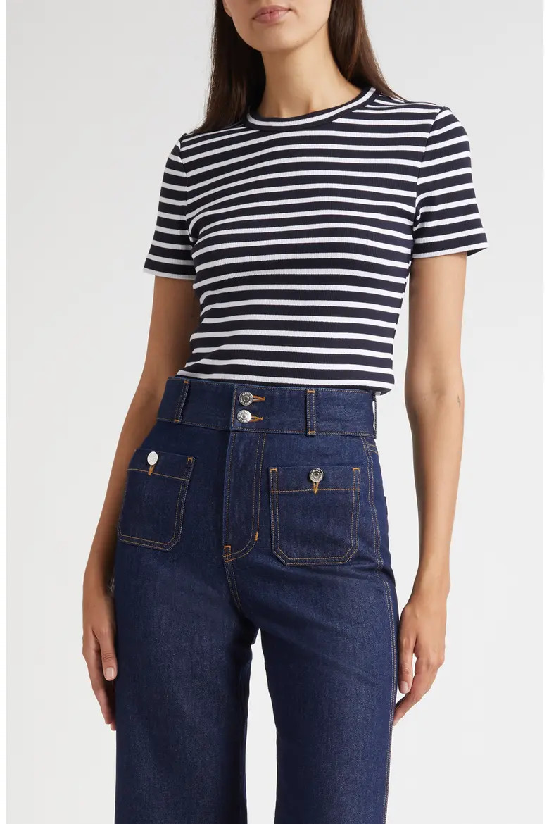 Pruitt Stripe Stretch Cotton T-Shirt (Women) | Nordstromrack | Nordstrom Rack