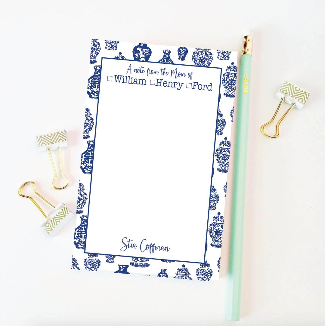 Ginger Jar Notepad Mom Notepad Personalized Notepad New Mom - Etsy | Etsy (US)