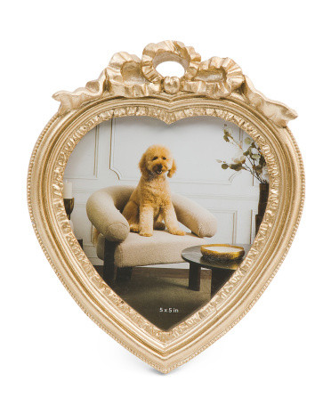 5x5 Coquette Heart Tabletop Photo Frame | TJ Maxx