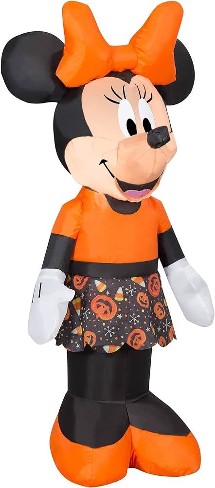 Amazon.com: National Tree Company Inflatable Decoration, Orange, Halloween Minnie Mouse, Self Inf... | Amazon (US)