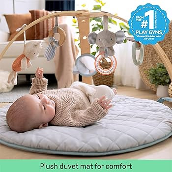 The Ingenuity Cozy Spot Reversible Duvet Activity Gym is a best-selling, ultra-plush play mat and... | Amazon (US)
