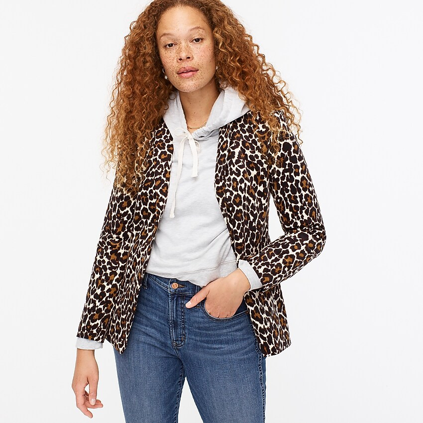 Parke blazer in leopard stretch corduroy | J. Crew US