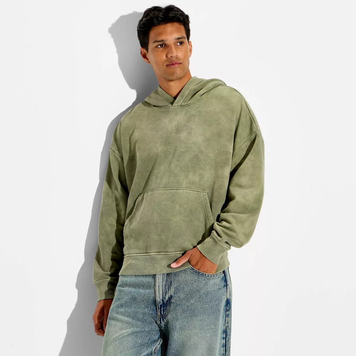Men's Fleece Hooded Sweatshirt - Original Use™ Olive Green S | Target