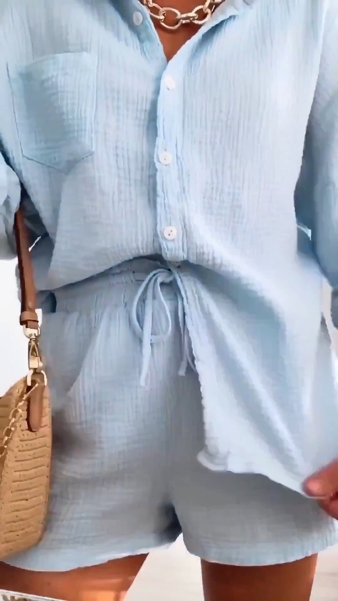 Amazon set you NEED! 🤍🔥 on sale today 
19 colors- so easy to pack- soft and CUTE! ✨ I did medium.

Matching set. Vacation style. Amazon fashion. Gauze set.

#LTKgrwm #LTKootd #LTKSeasonal
