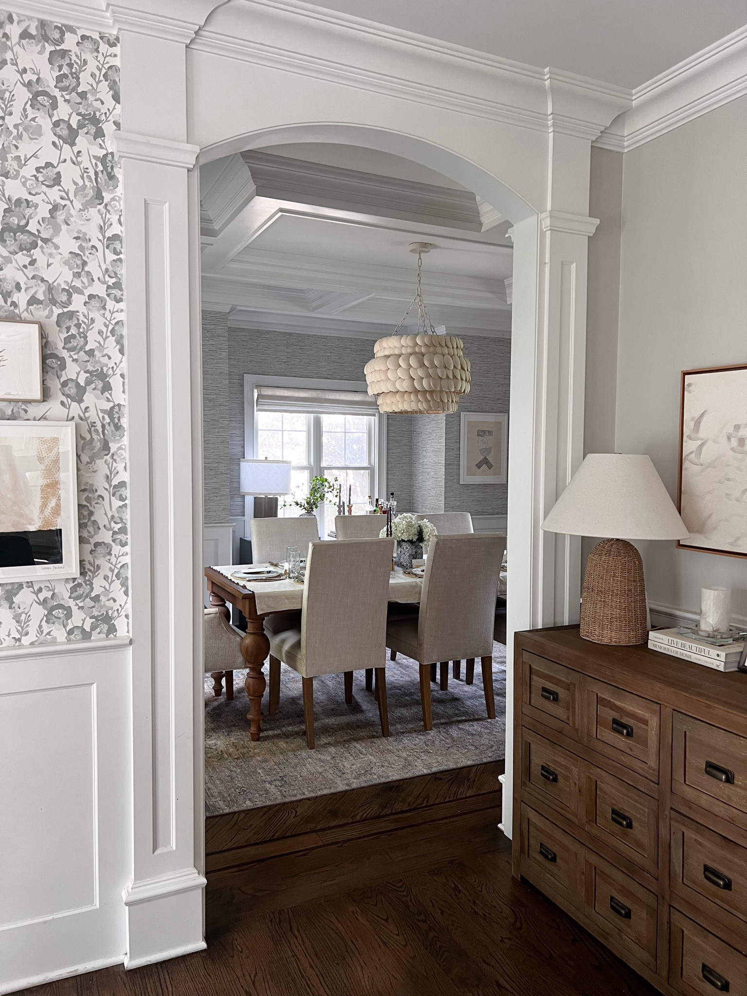 Prettiest dining room view! I love the arched doorway, all of the lighting that we chose, and this rug (super affordable and one of my favorites!!) 

#LTKSeasonal #LTKFindsUnder100 #LTKHome