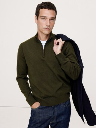 Merino Half-Zip Sweater | Banana Republic (CA)