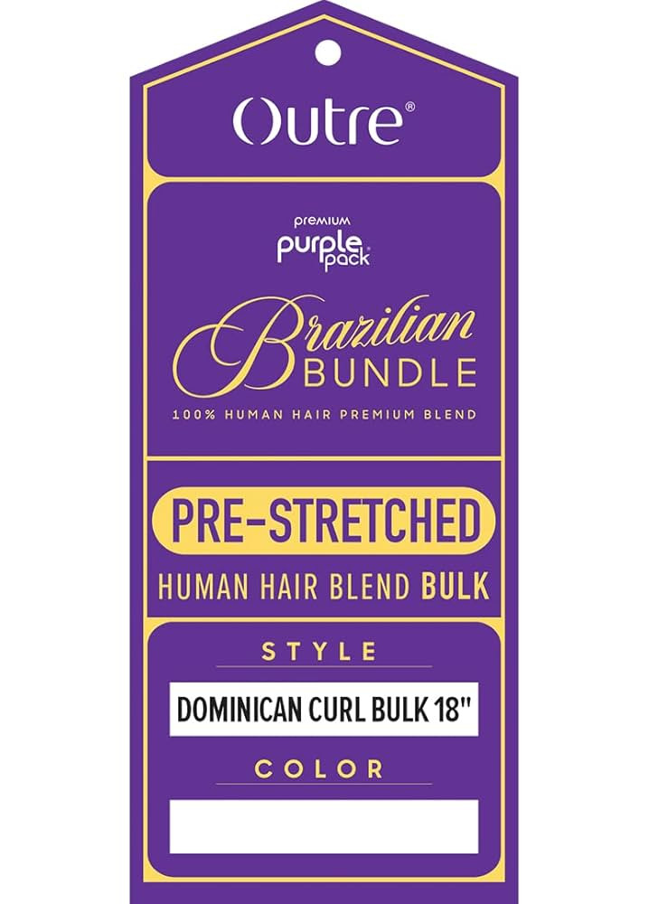 Outre Purple Pack Brazilian - Prestretched Dominican Curl Bulk 18 (NATURAL BLACK) | Amazon (US)
